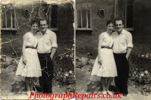 restored copy of photo old photo reproduced as a restored copy